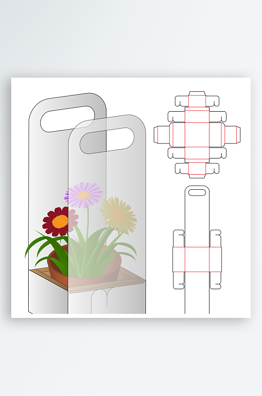 礼品盒与展开图刀模设计-众图网