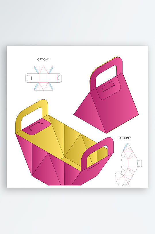 礼品盒与展开图刀模设计-众图网