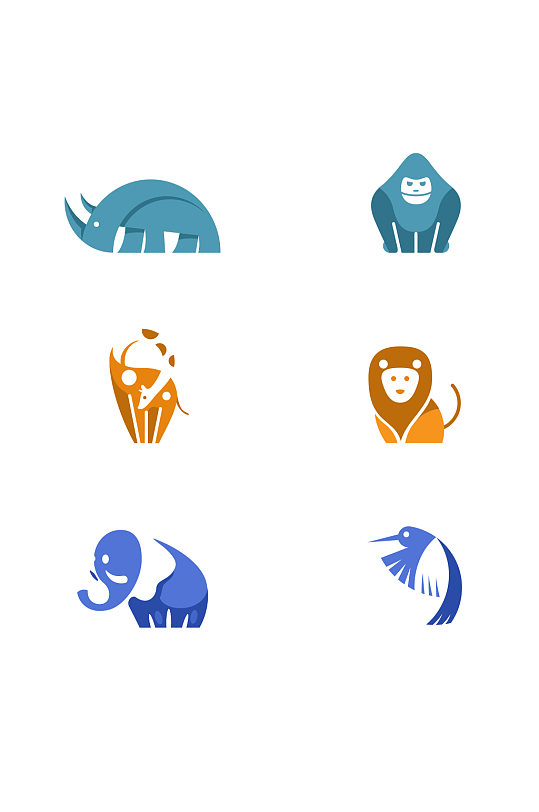 带动物矢量的logo集合
