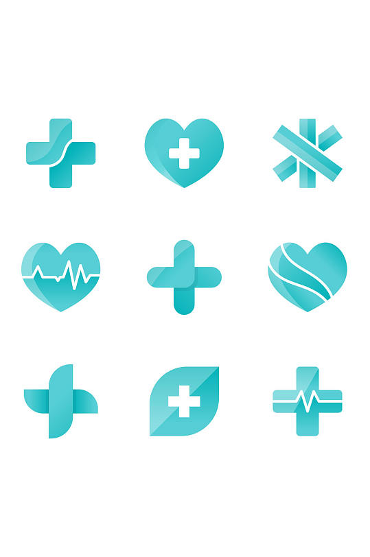 卡通医院加号简约爱心救助简约监护元素