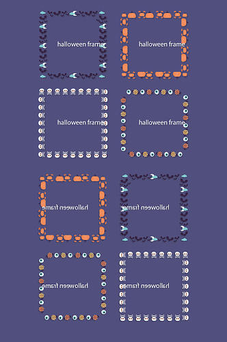 万圣节框架矢量文件设计