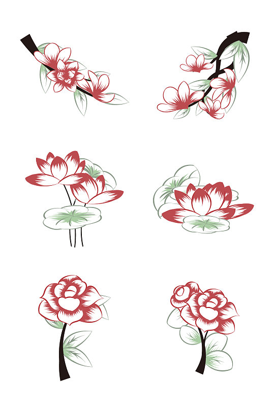 花朵花纹图案插画