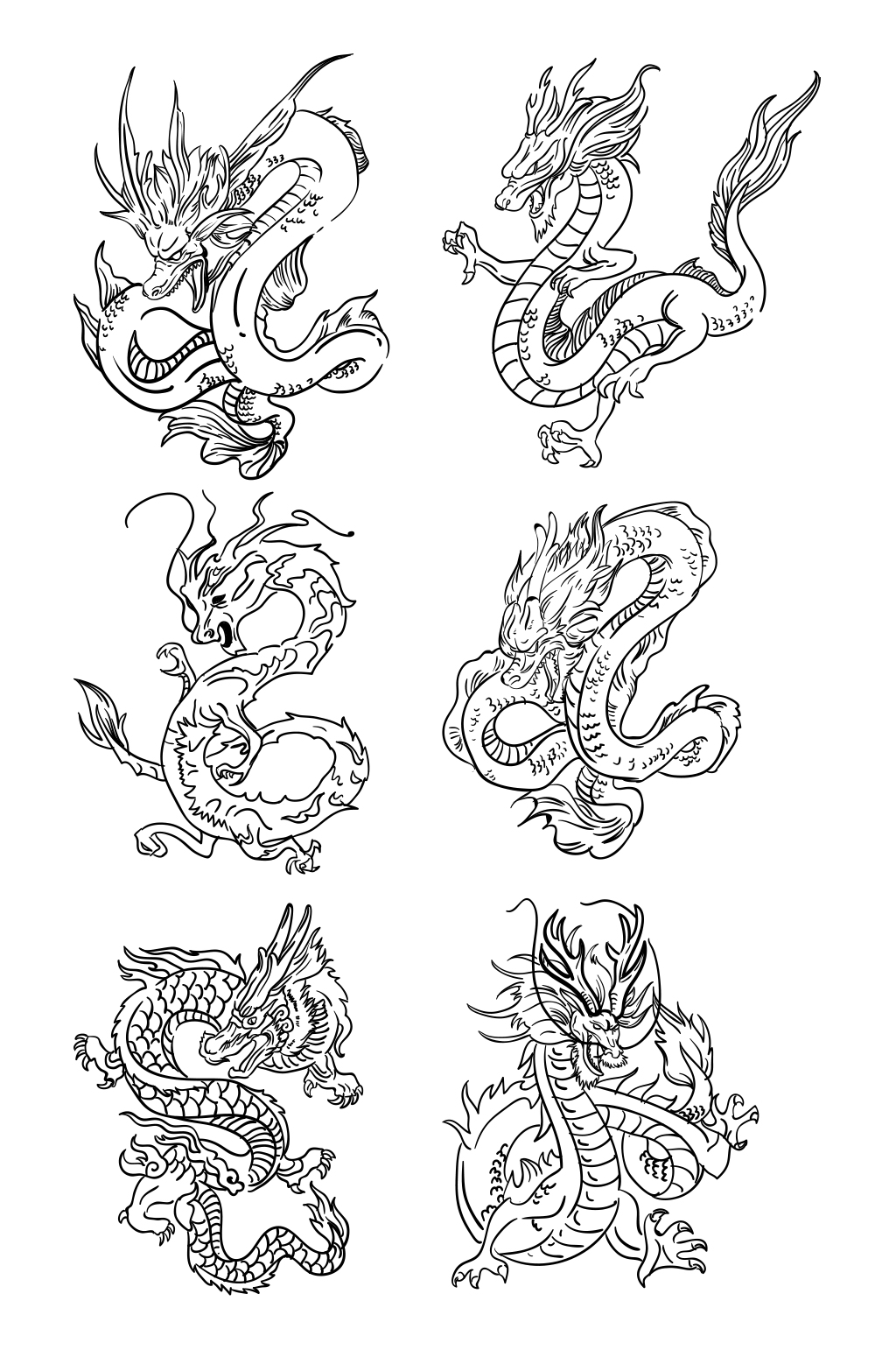中国古代神兽简笔画图片
