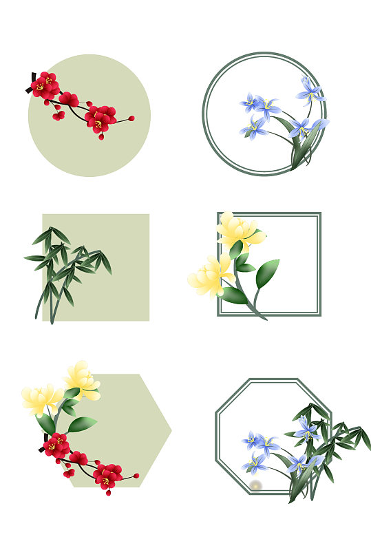 梅兰竹菊图片传统文化