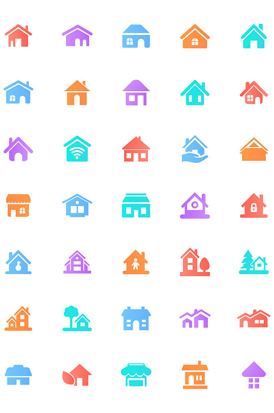 彩色房子icon