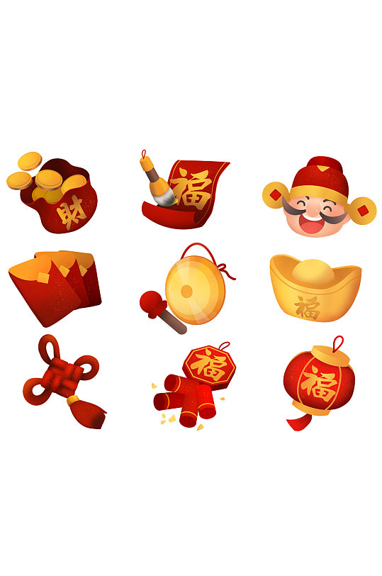 新年图标logo春节图标元旦新年