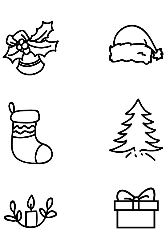 圣诞节线描图标icon