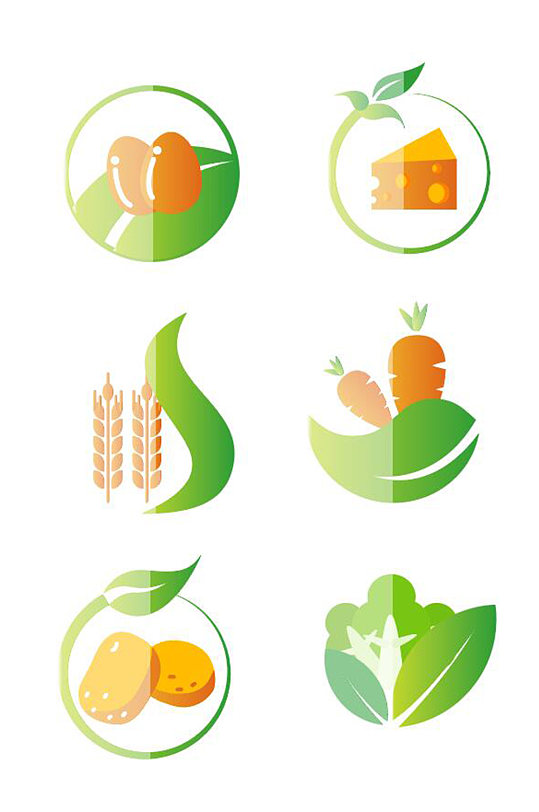 矢量农产品图标logo