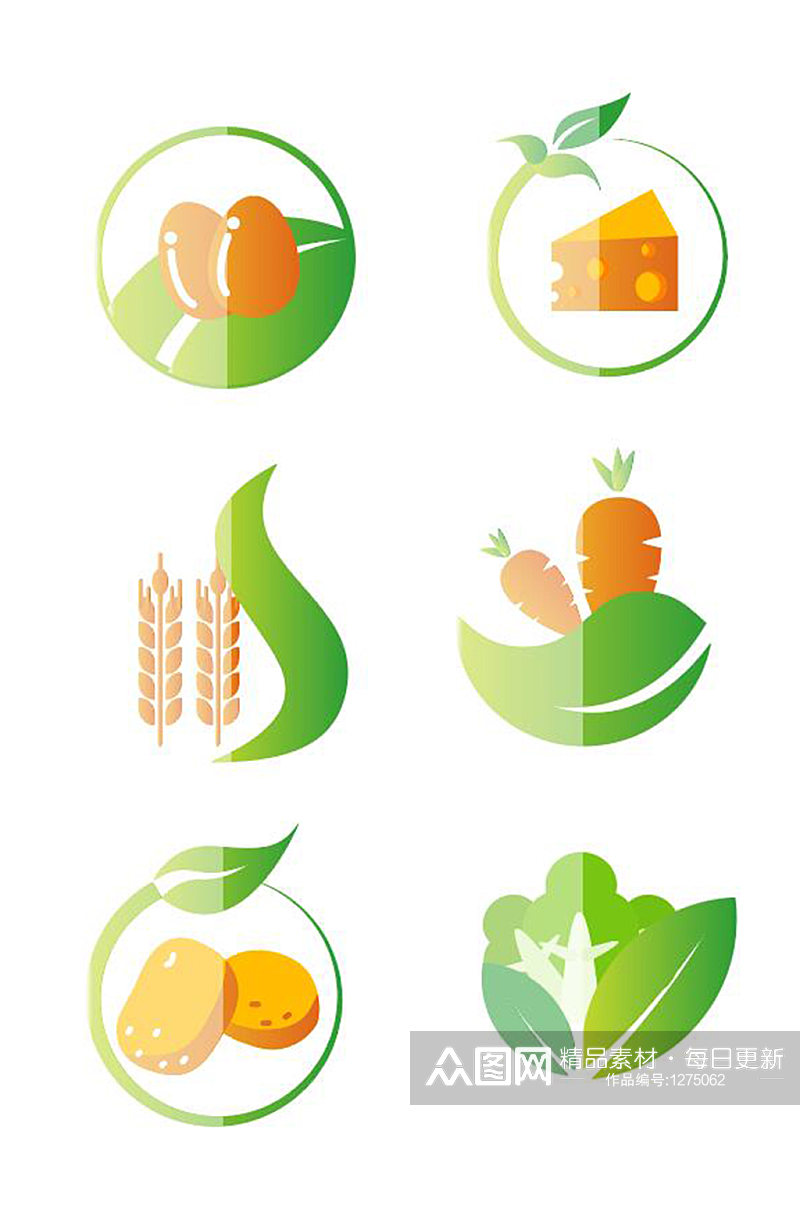 矢量农产品图标logo素材