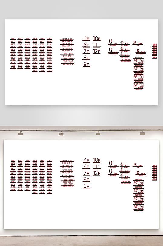 酒店楼层门牌标牌-众图网