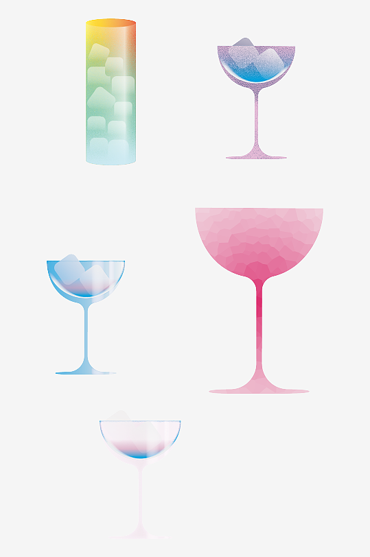 水杯饮料杯杯子玻璃杯免抠元素