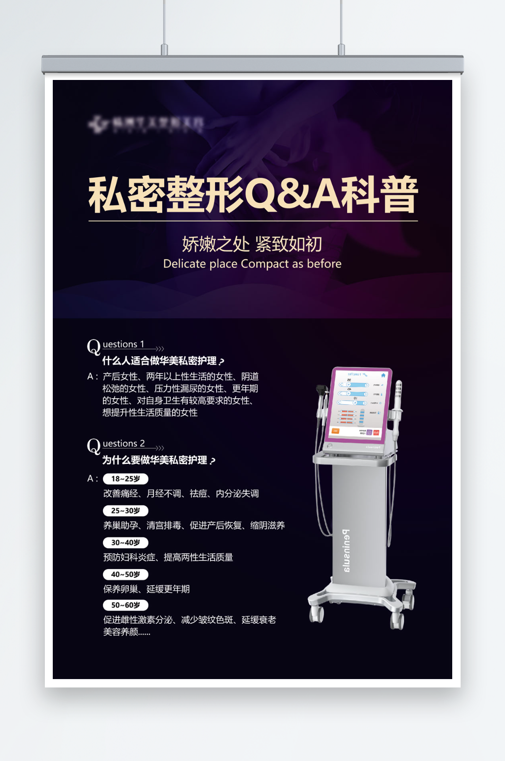 私密整形科普海报素材