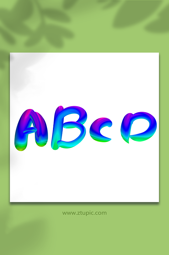 涂鸦创意ABCD英文字母艺术字