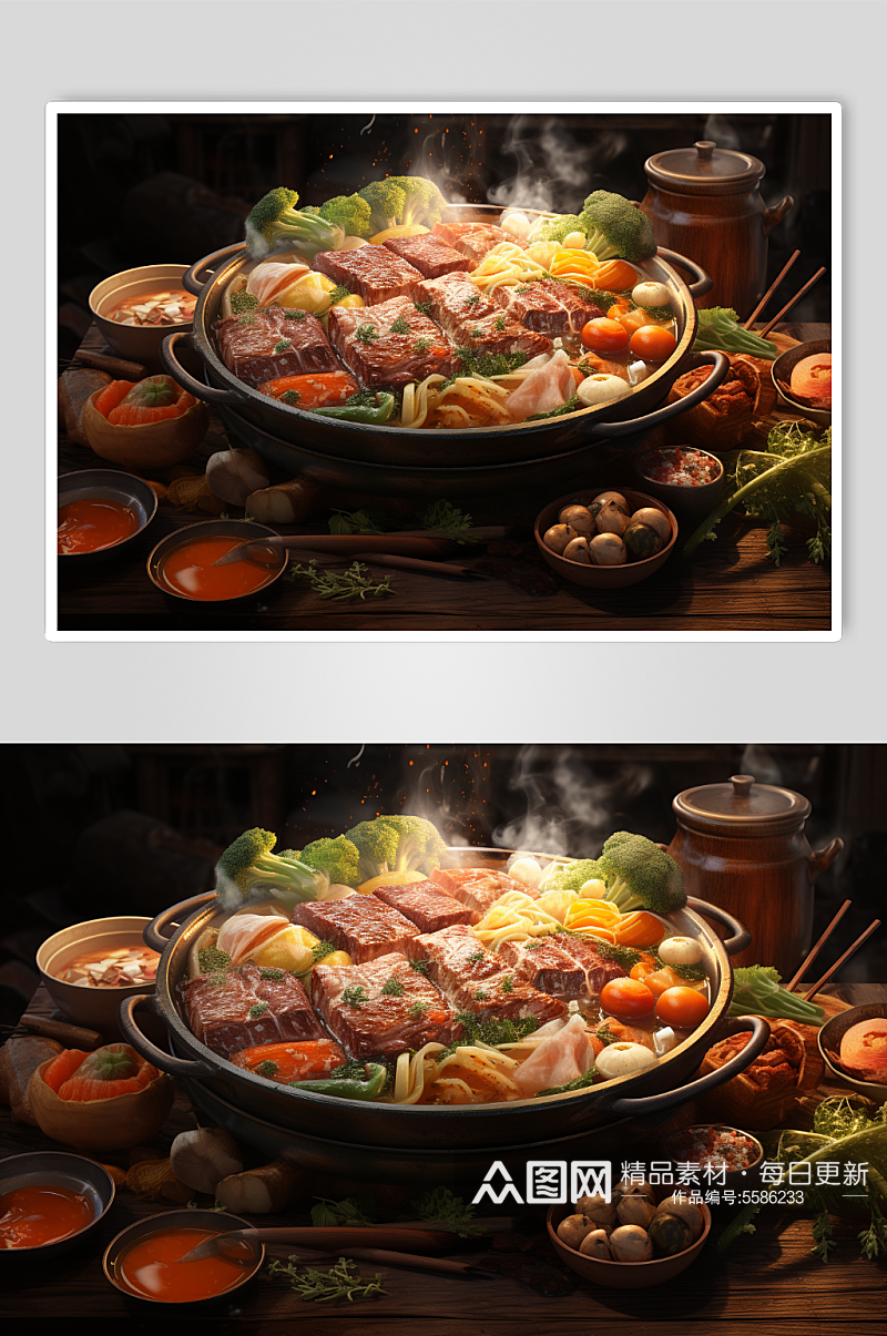 火锅食材高清数字艺术创意图片素材