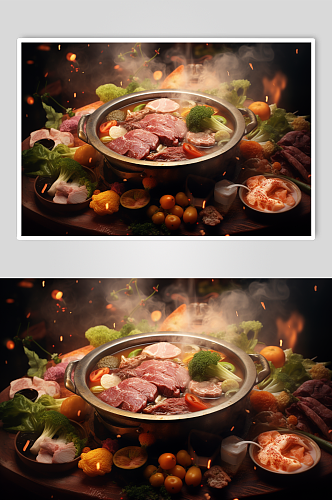 火锅食材高清数字艺术创意图片