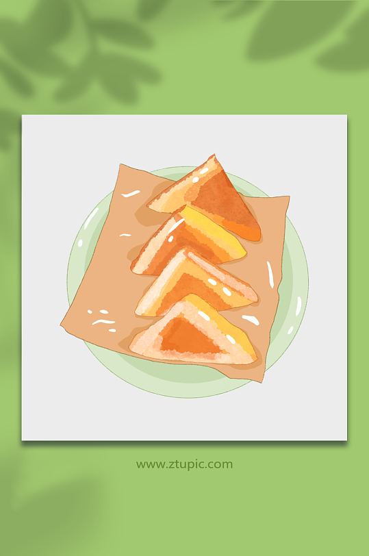 三角糕重庆特色美食插画元素