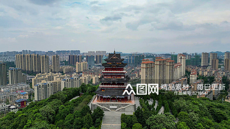 江西九江南山公园4A景区德化楼素材