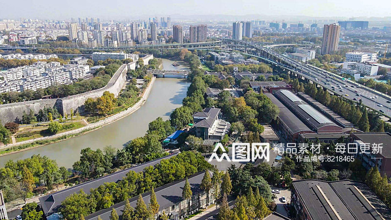 航拍江苏南京城市建设南京风光素材