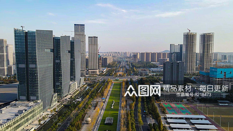 航拍江苏南京城市建设南京风光素材