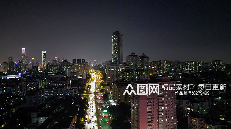 广东广州城市夜景素材