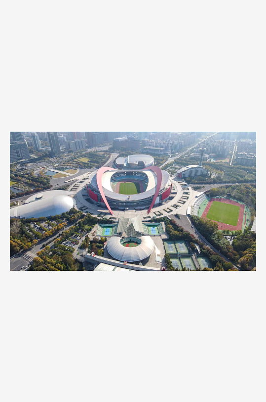 航拍江苏南京奥林匹克体育中心