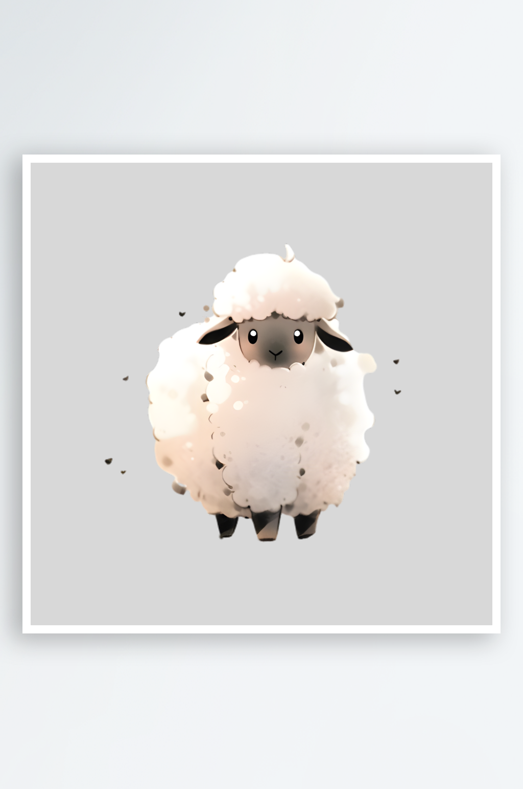 十二生肖之羊手绘插画元素素材