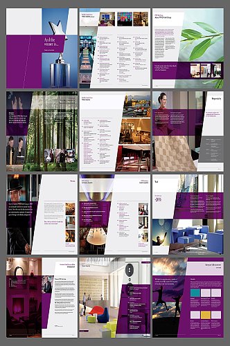 紫色高端商务企业宣传画册教育培训宣传