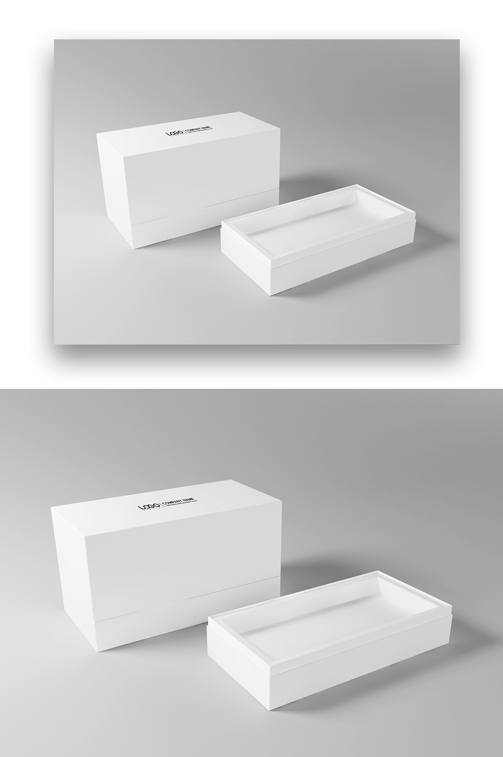 创意包装盒样机设计立即下载小清新礼盒包装样机高端礼盒展示样机三