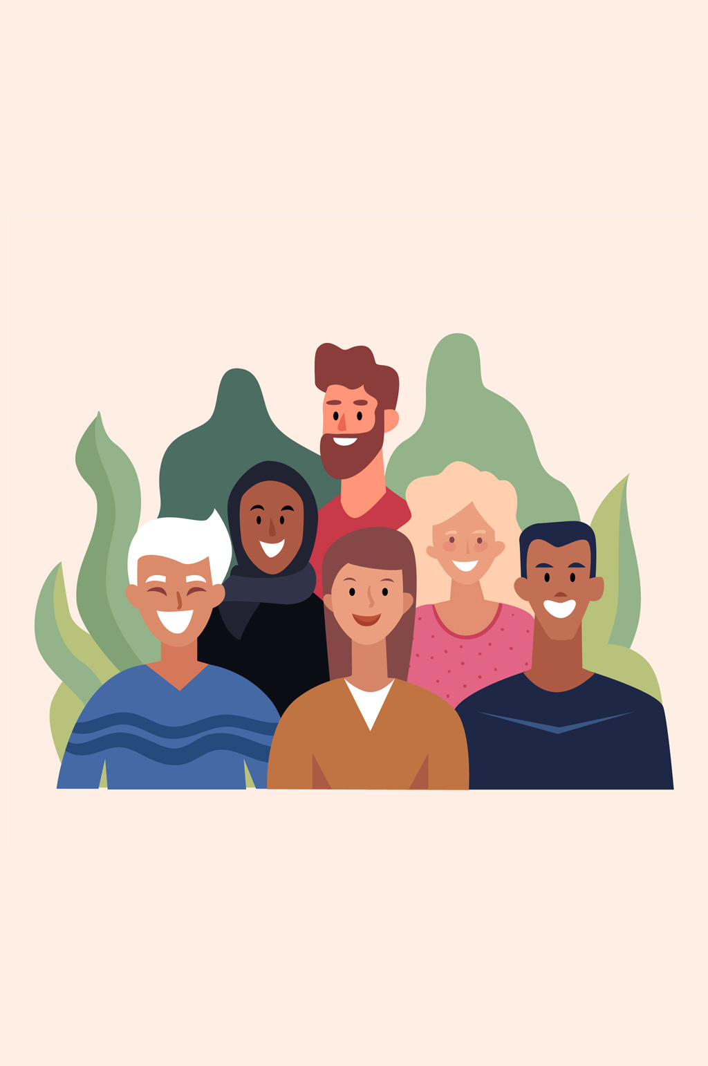 >卡通矢量一家人合影元素设计