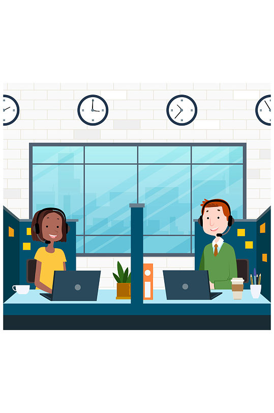 办公室卡通人物图片立即下载立即下载矢量商务公司插画立即下载矢量