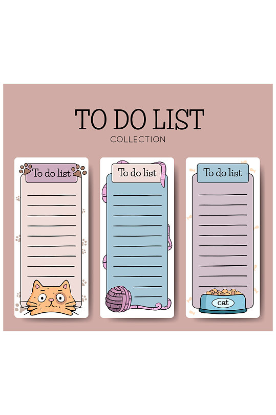 空白一星期计划表矢量素材