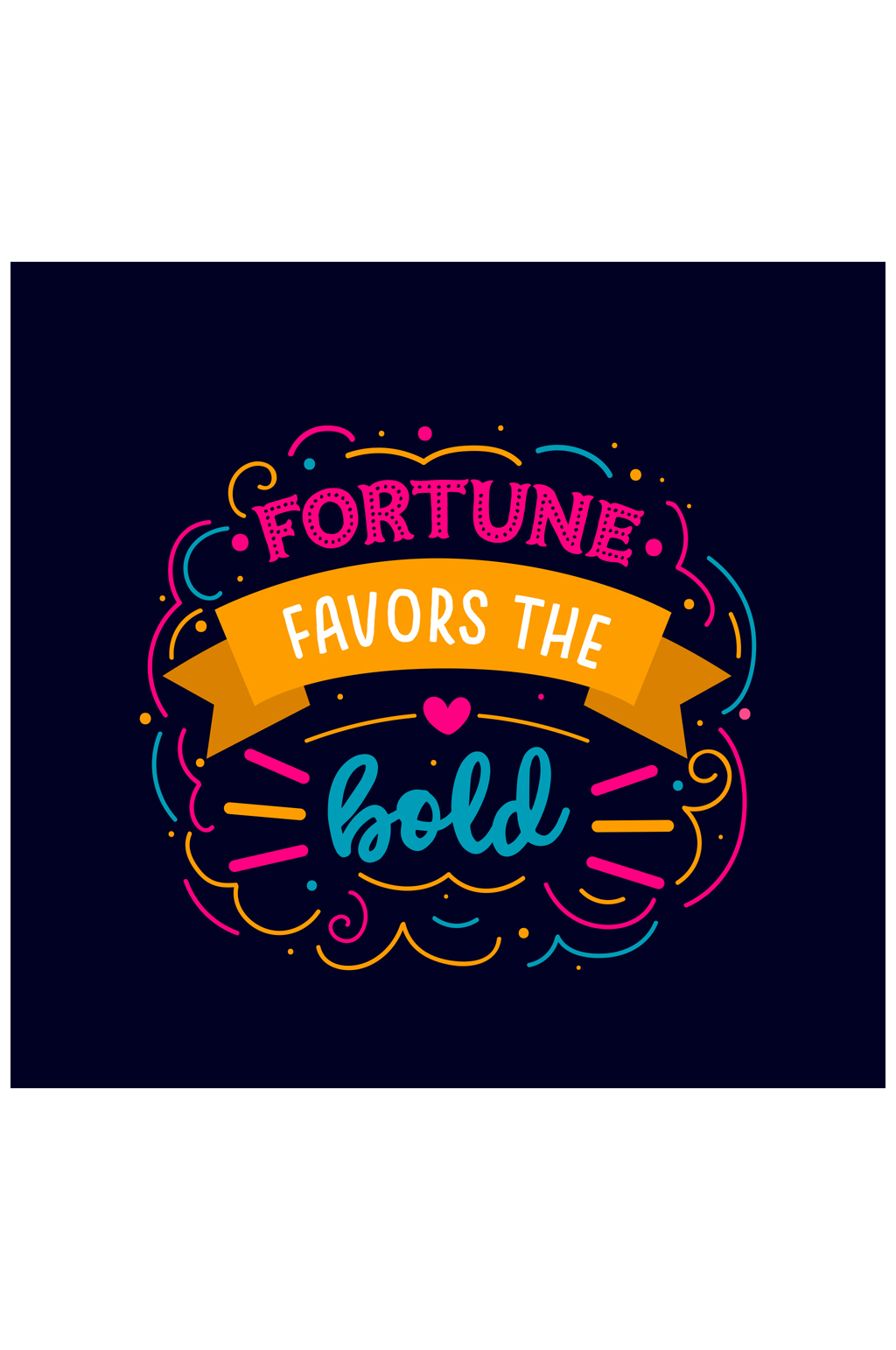 彩绘好运眷顾勇者艺术字矢量图