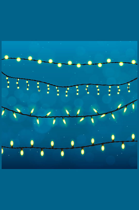 蓝色串灯图片-蓝色串灯素材下载-众图网