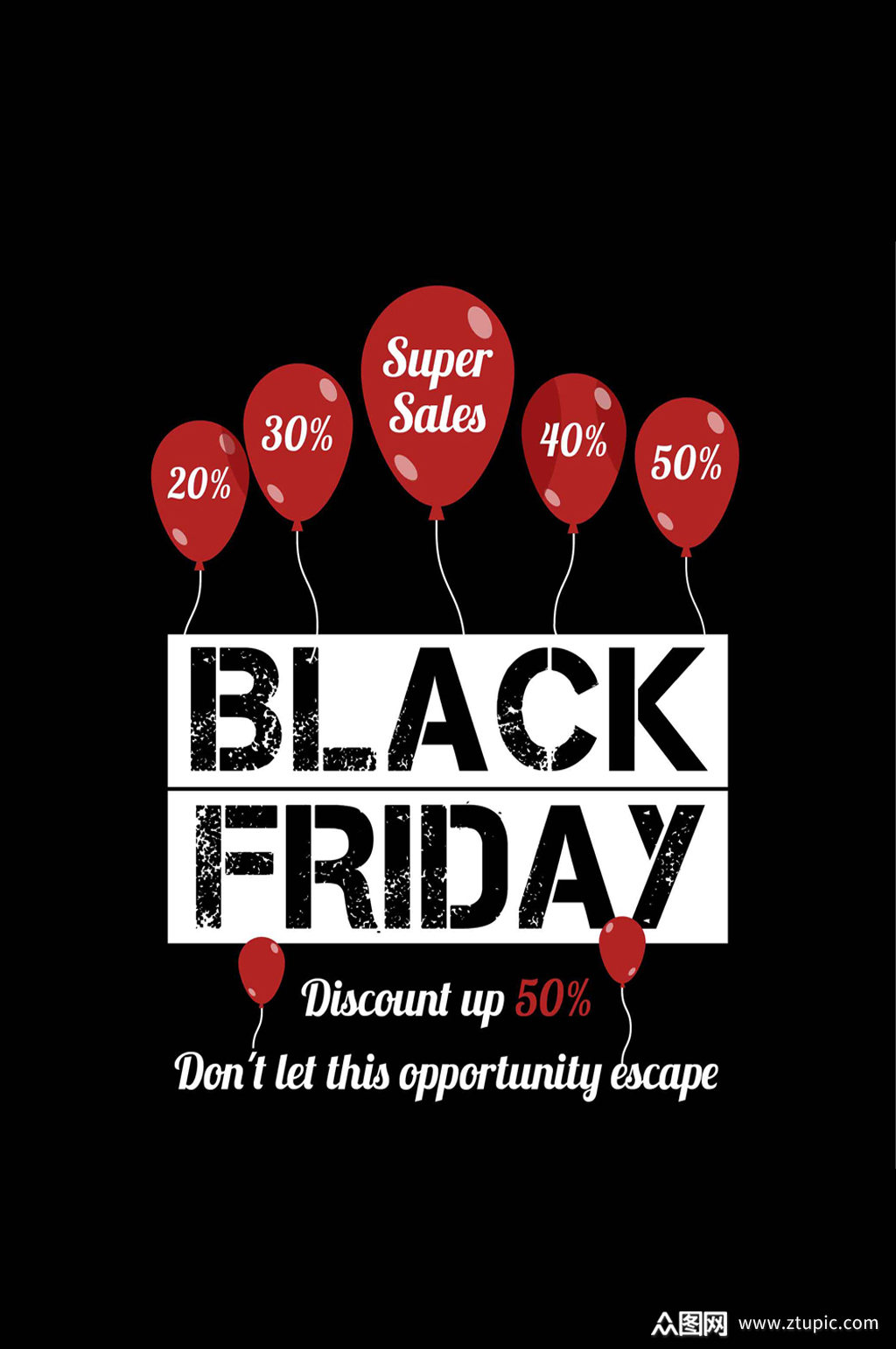 创意黑色星期五折扣海报矢量素材