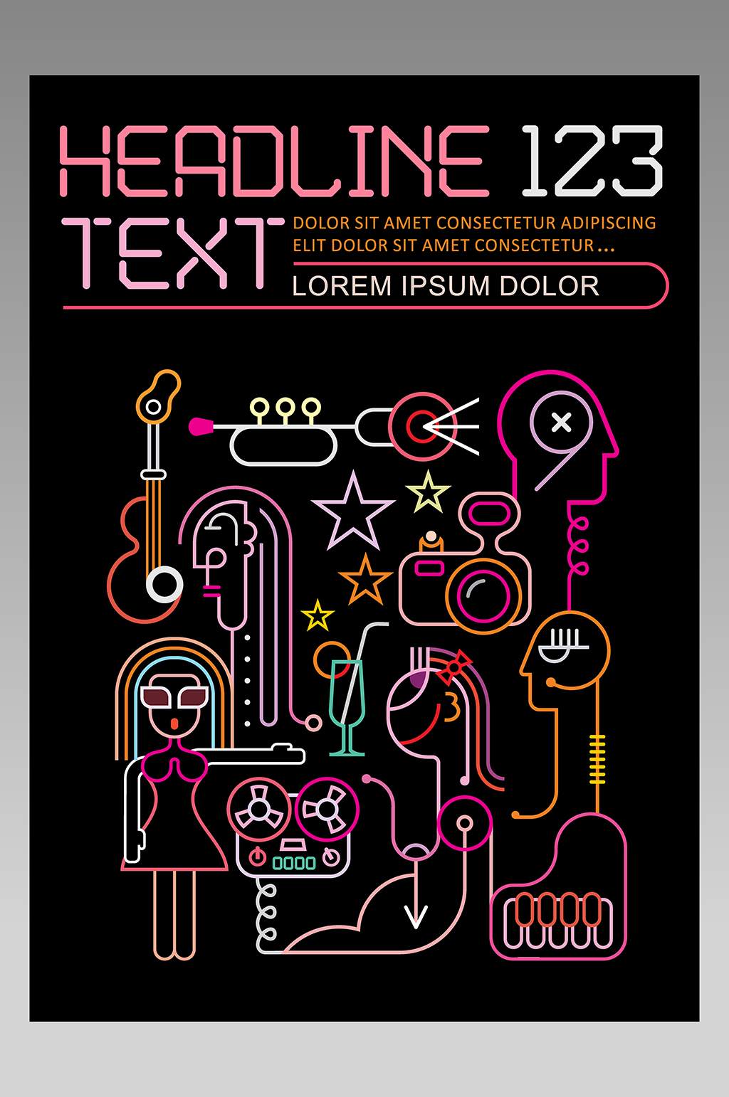 创意音乐设计矢量素材