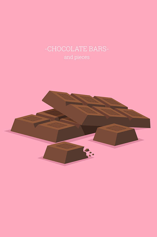 创意美味巧克力板矢量素材