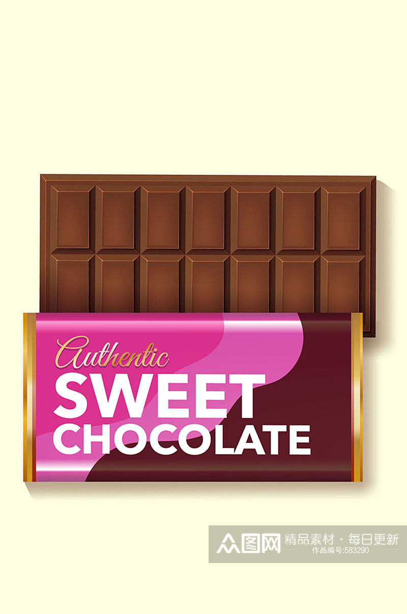 美味巧克力板矢量素材素材