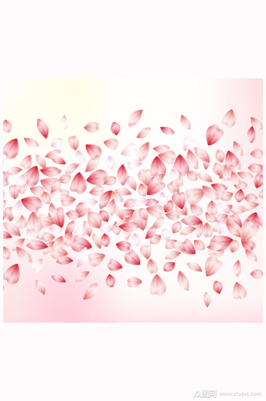 粉色樱花花瓣无缝背景矢量素材