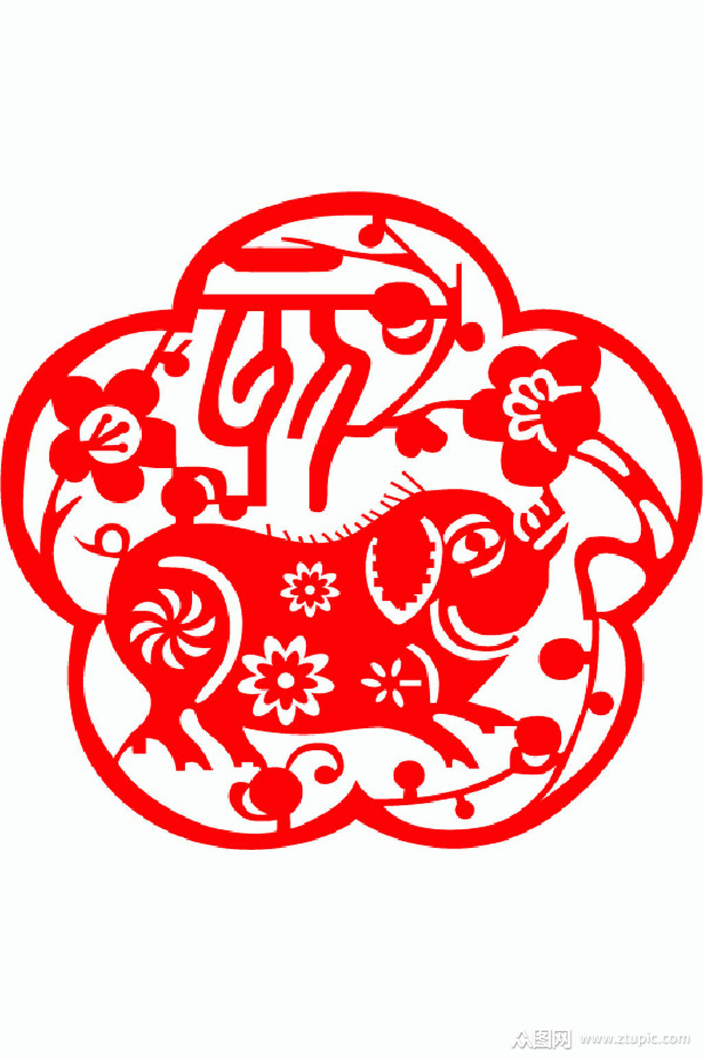 2019年红色猪年年历设计矢量素材