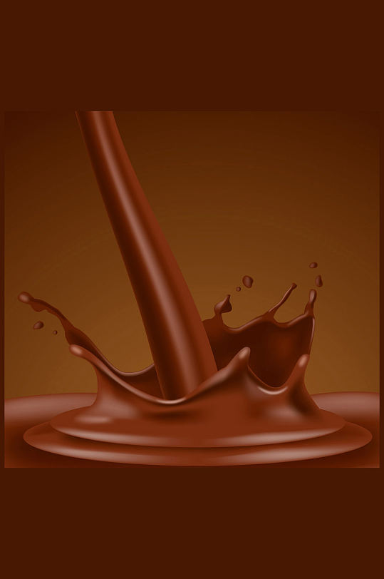 美味动感液态巧克力矢量素材
