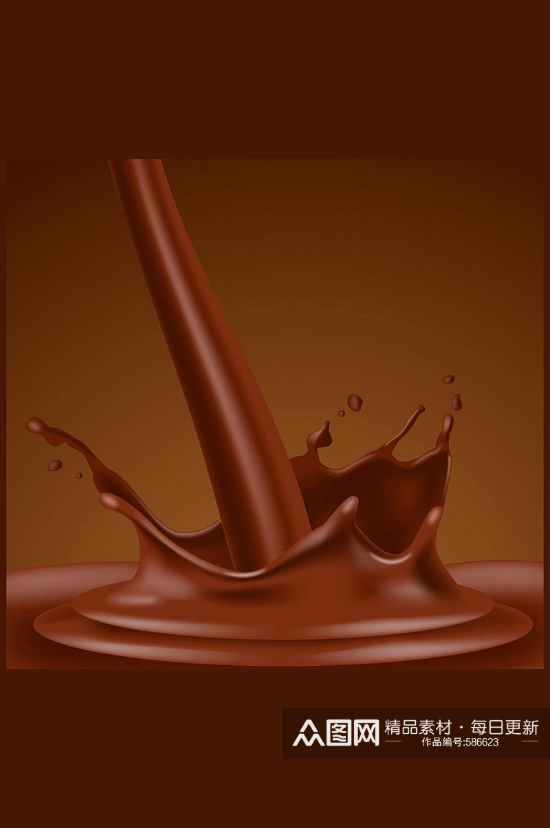美味动感液态巧克力矢量素材素材