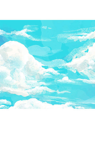 彩绘蓝天上的云层风景矢量素材