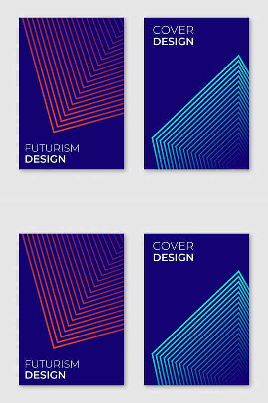 蓝色简约创意设计封面矢量素材