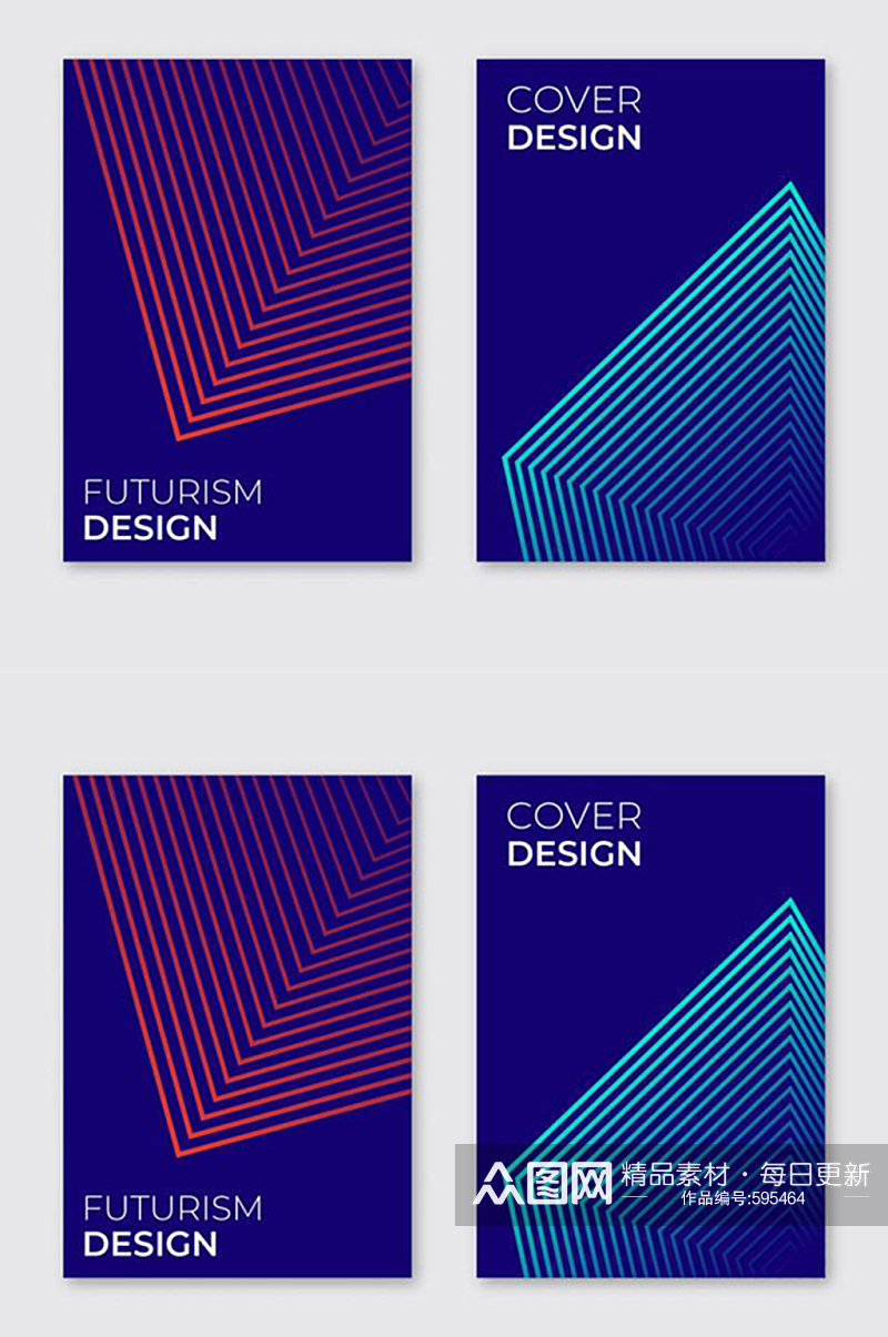 蓝色简约创意设计封面矢量素材素材