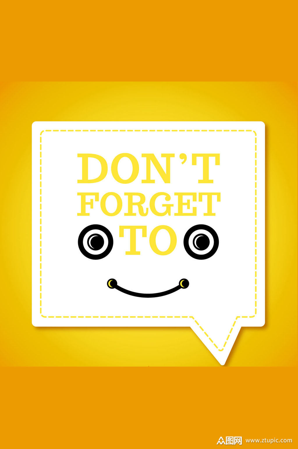 不要忘记微笑语言气泡矢量图素材