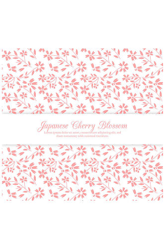 粉色日本樱花无缝背景矢量素材