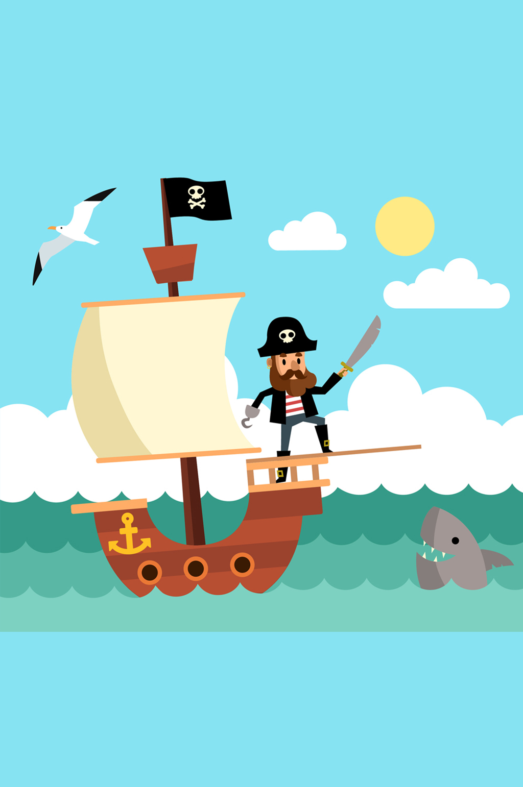 游乐园海盗船漫画图片