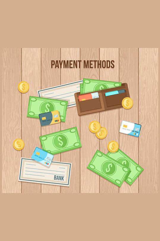 4款创意付款方式矢量素材