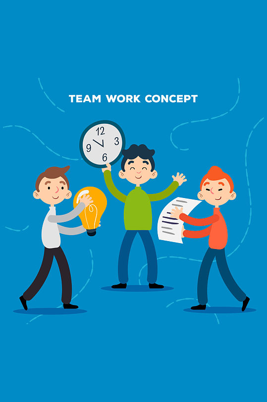 创意商务团队3个男子矢量素材立即下载团队精神企业文化立即下载团队