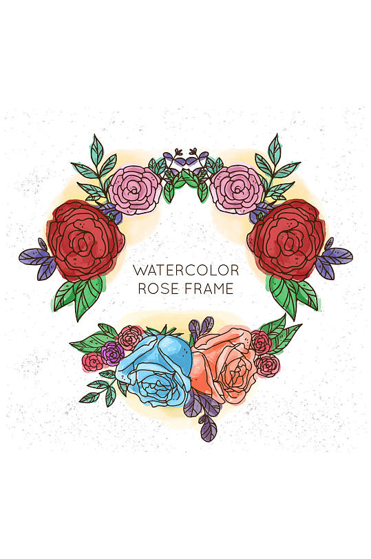 花环玫瑰花手绘素材立即下载粉色玫瑰花环婚纱浪漫情人节海报立即下载